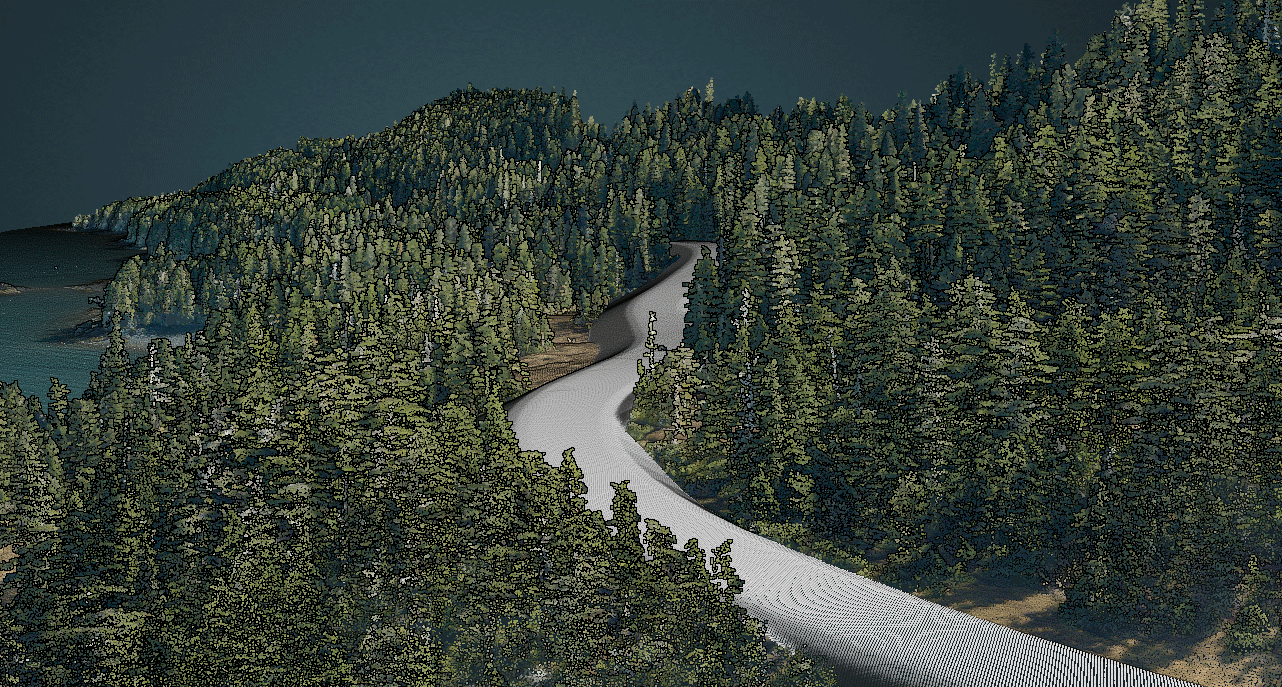 Computer-generated view of Shotgun Cove Road extension