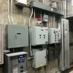 Photo of Eklutna Water Treatment Facility electrical panels.
