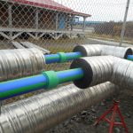 Photo of pipes in Emmonak, AK.