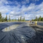 Photo of wastewater lagoons in Rampart, AK.