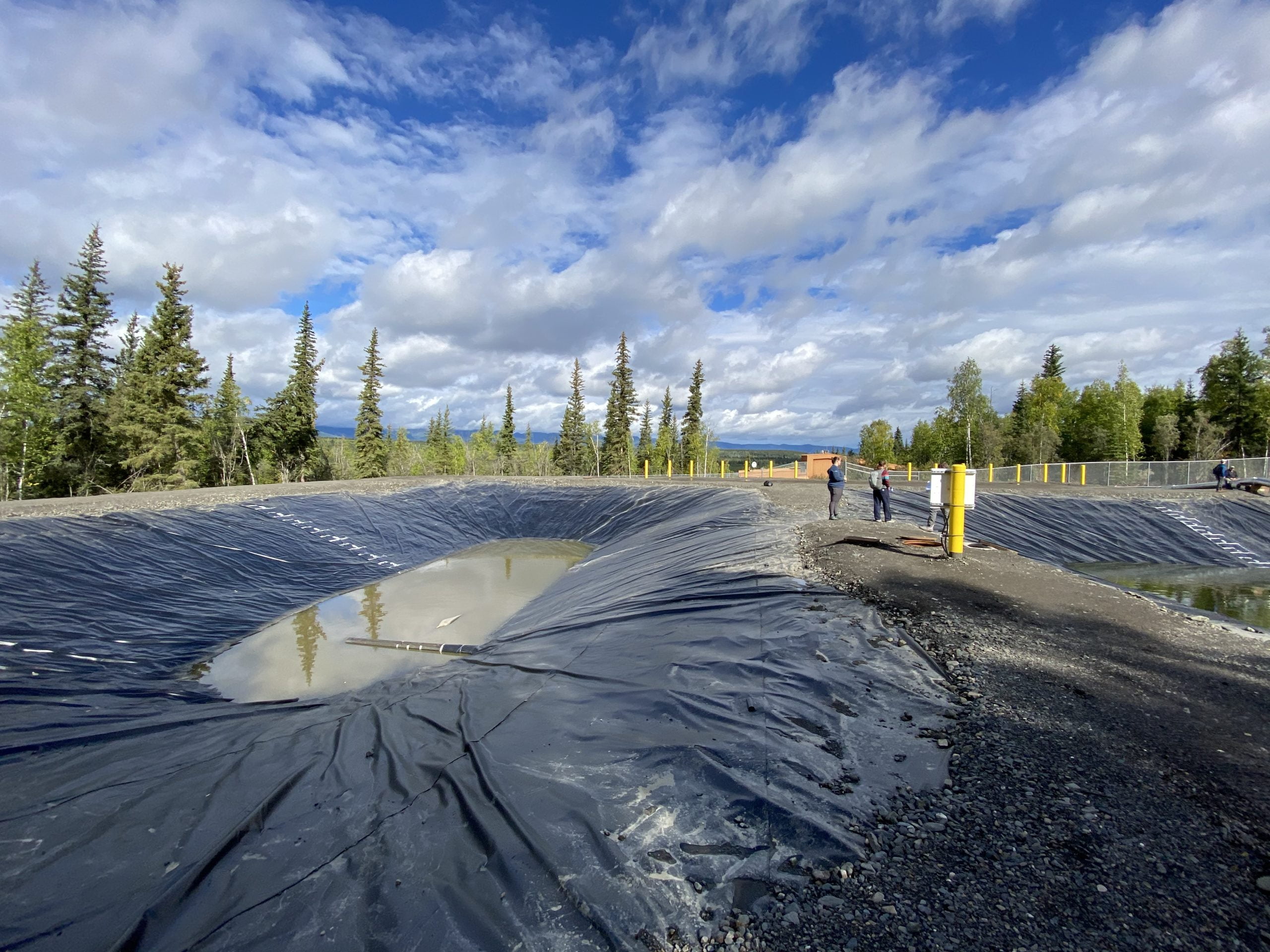 Photo of wastewater lagoons in Rampart, AK.