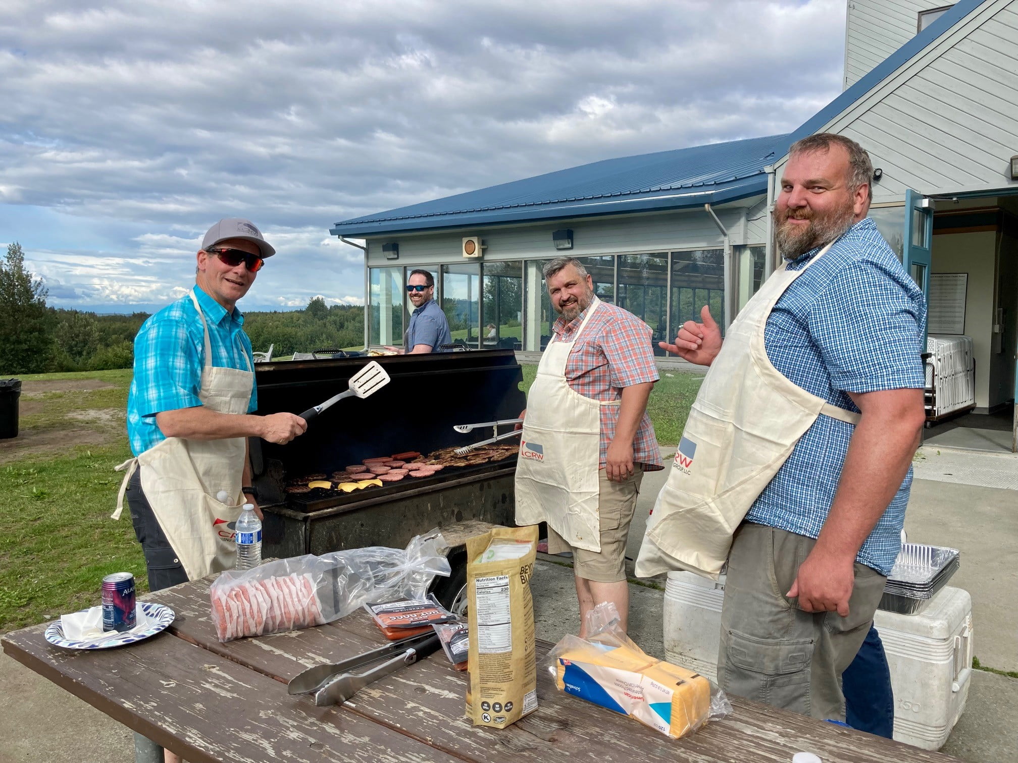 CRW Engineering Group staff enjoying a summer barbeque in Anchorage Alaska